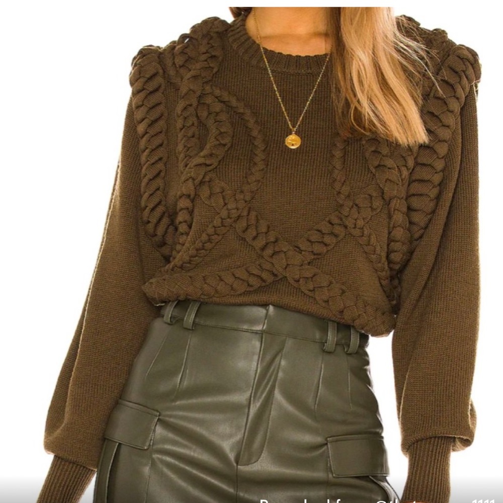 RONNY KOBO Yeva Cable Knit Sweater